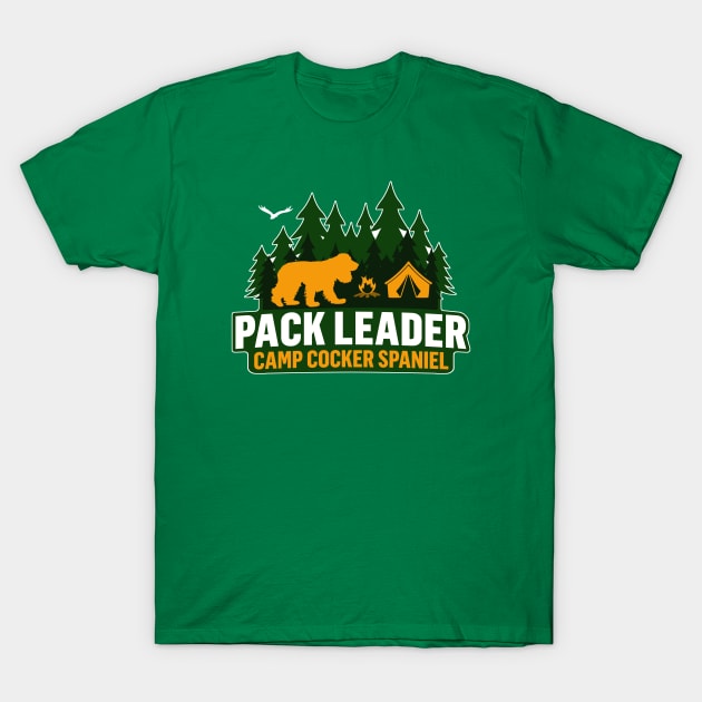 Camp Cocker Spaniel Pack Leader T-Shirt by Rumble Dog Tees